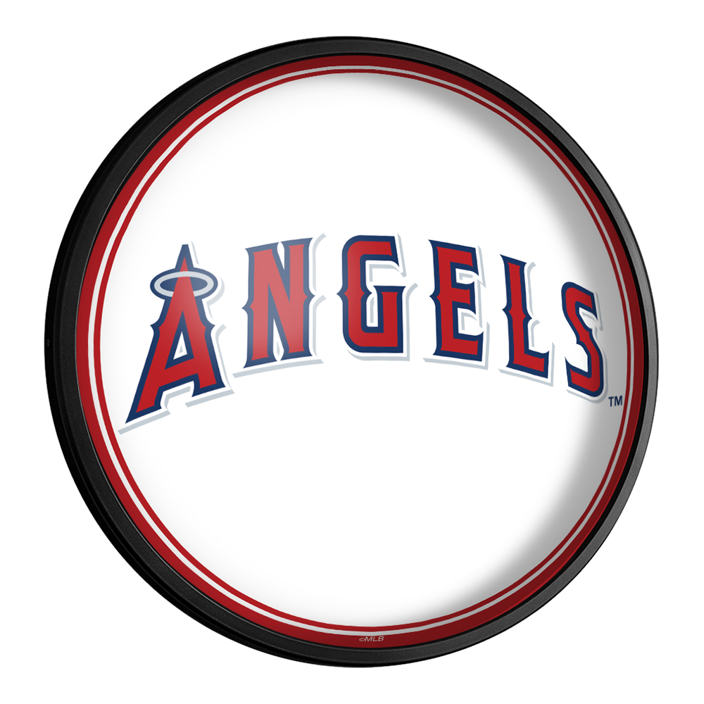 Los Angeles Angels Logo - Round Slimline Lighted Wall Sign  