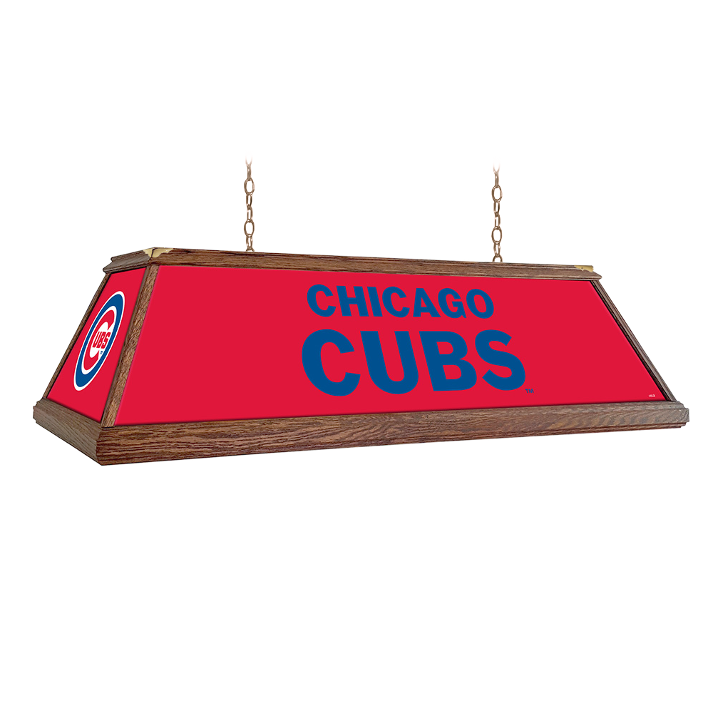 Chicago Cubs Premium Wood Pool Table Light  