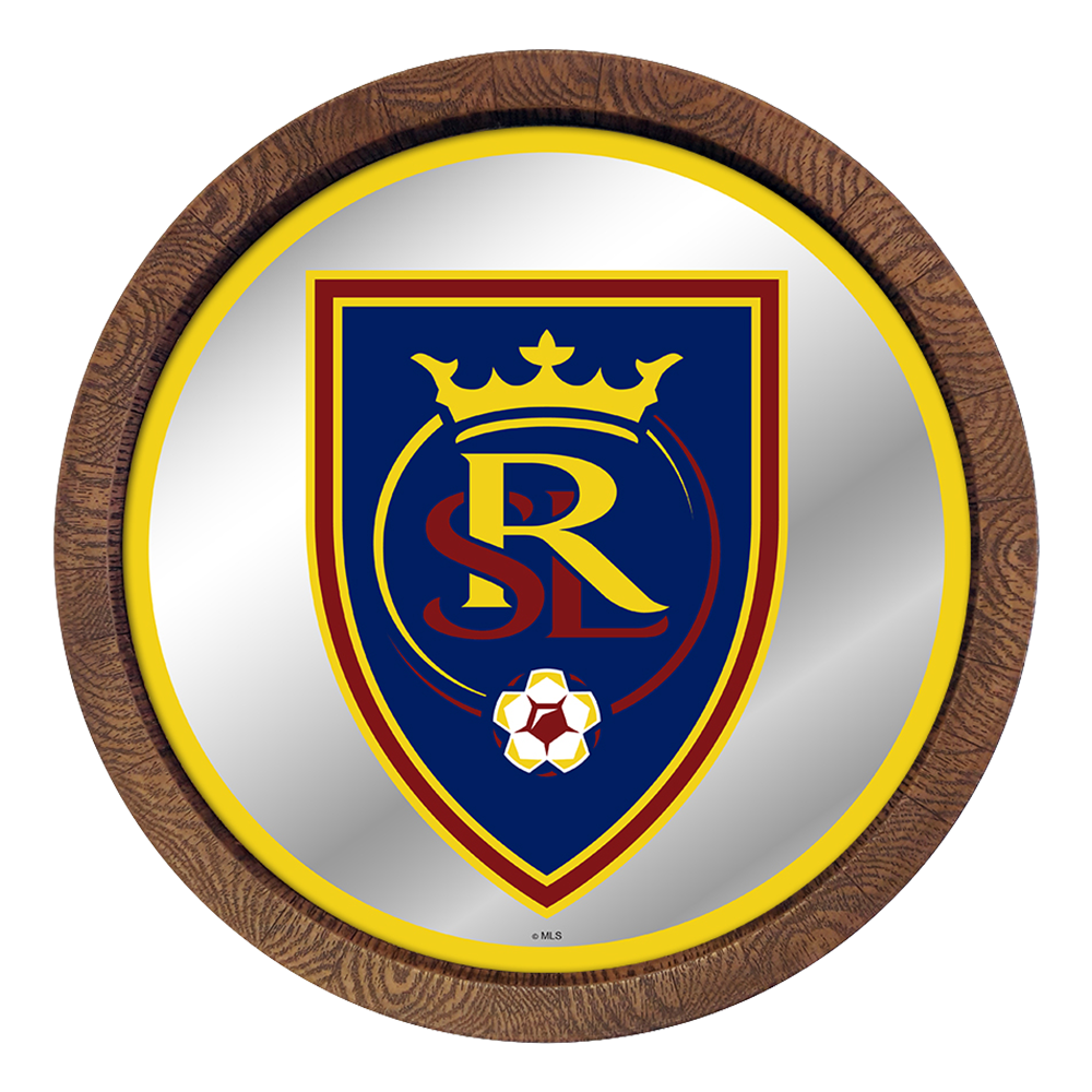 Real Salt Lake: Barrel Top Framed Mirror Mirrored Wall Sign