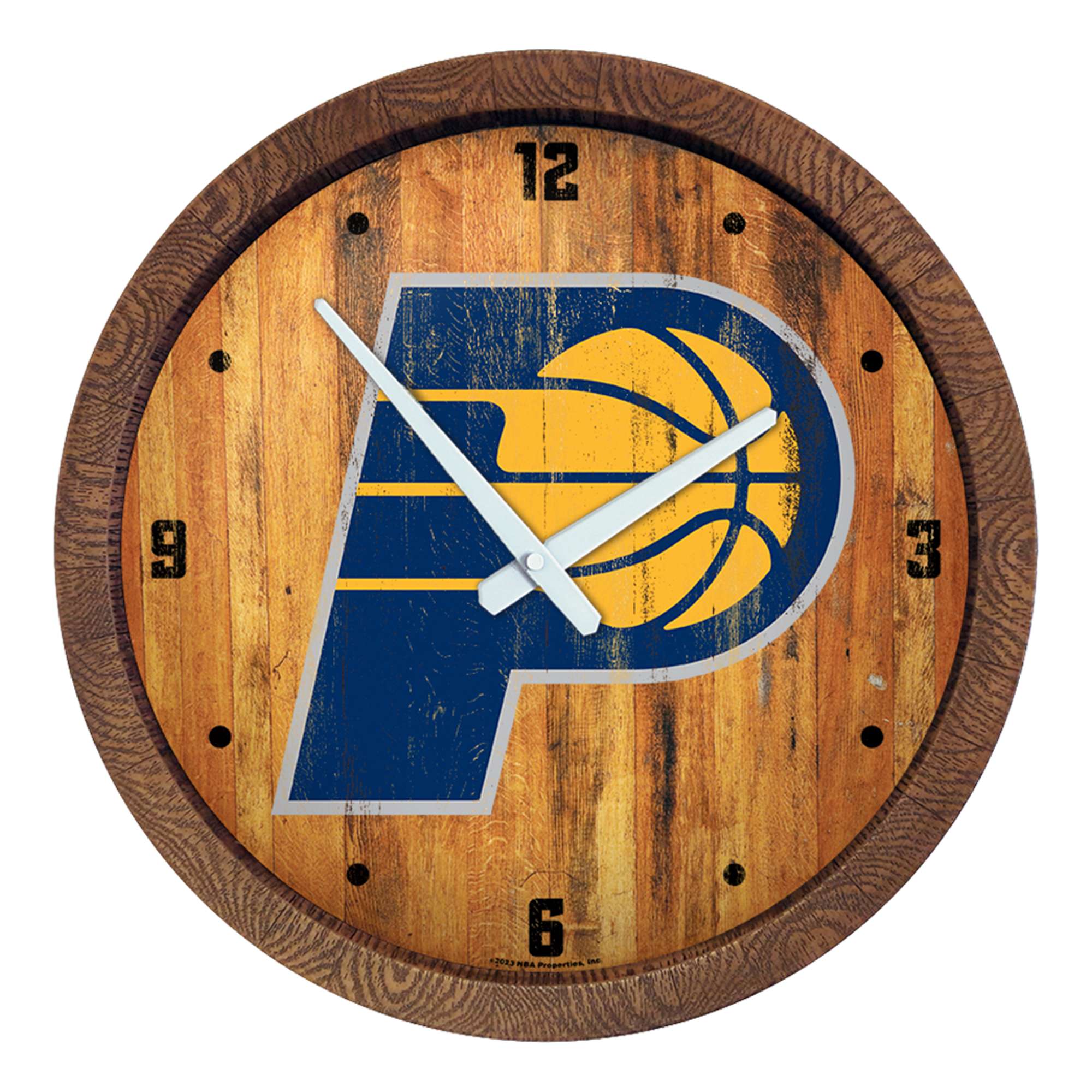 Indiana Pacers: "Faux" Barrel Top Clock    