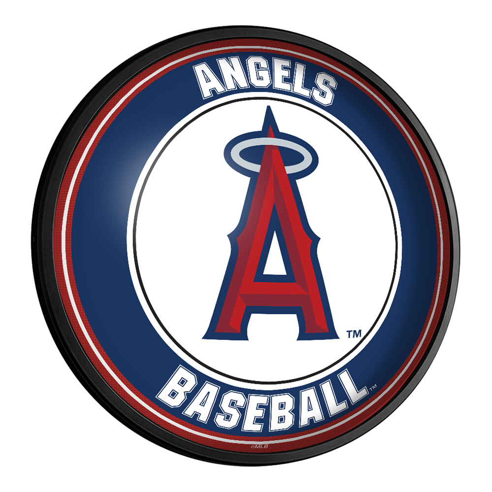 Los Angeles Angels Round Slimline Lighted Wall Sign  