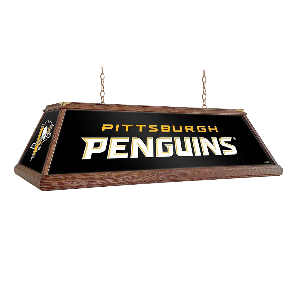 Pittsburgh Penguins Premium Wood Pool Table Light  