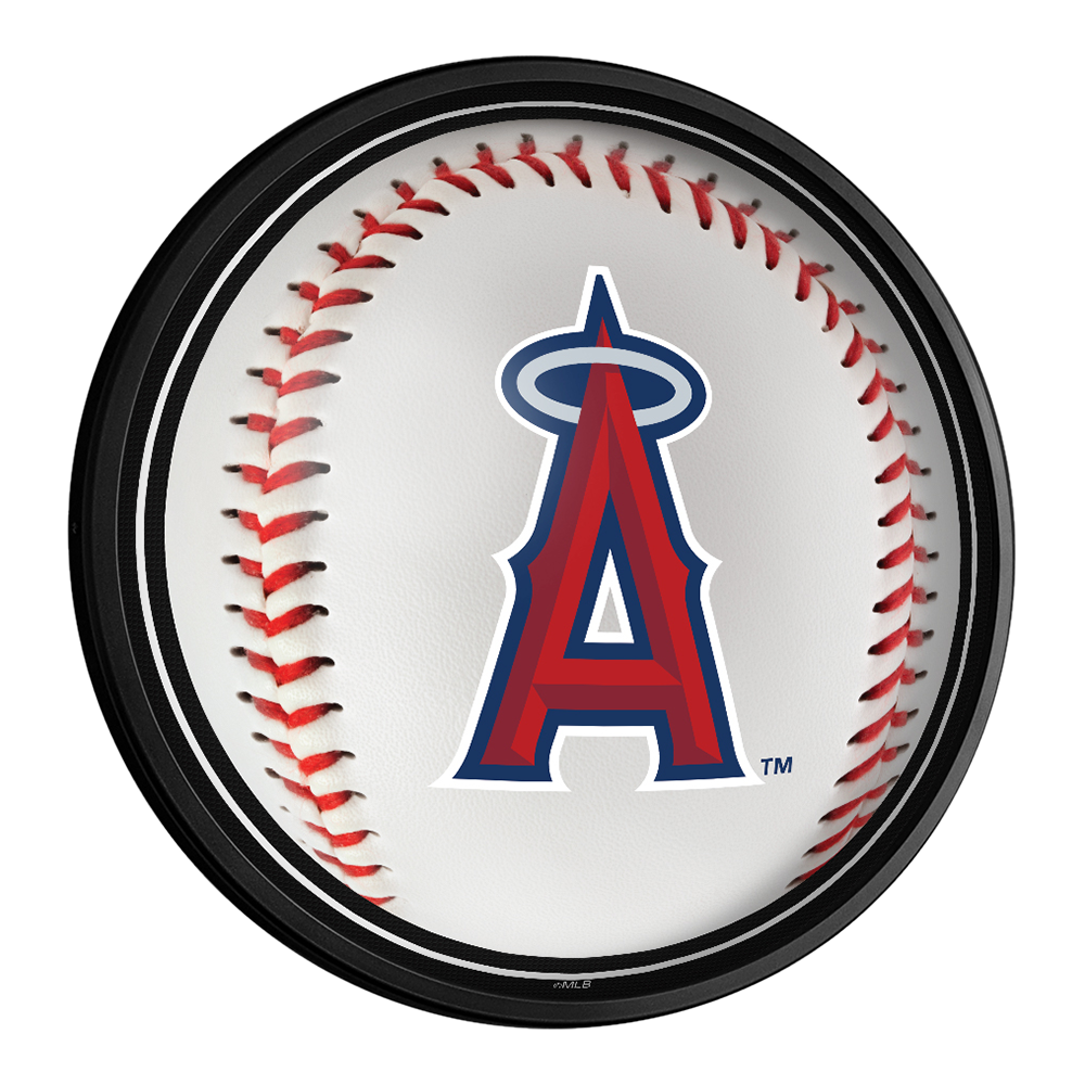 Los Angeles Angels Baseball - Round Slimline Lighted Wall Sign  