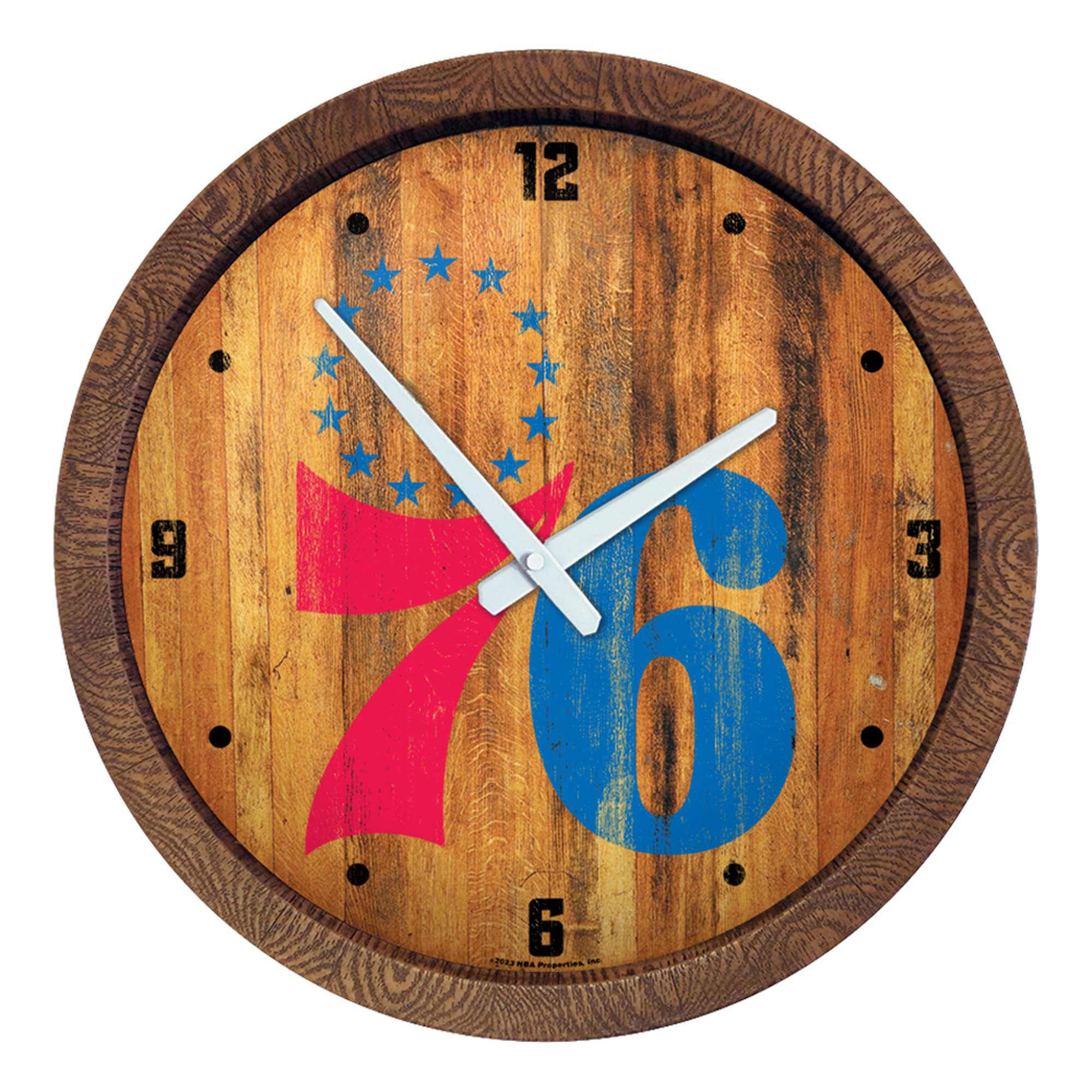 Philadelphia 76ers: "Faux" Barrel Top Clock    