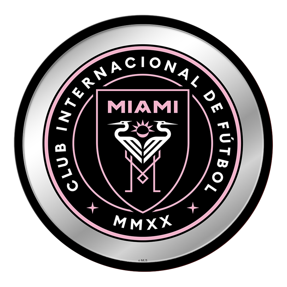 Inter Miami CF: Modern Disc Mirrored Wall Sign  