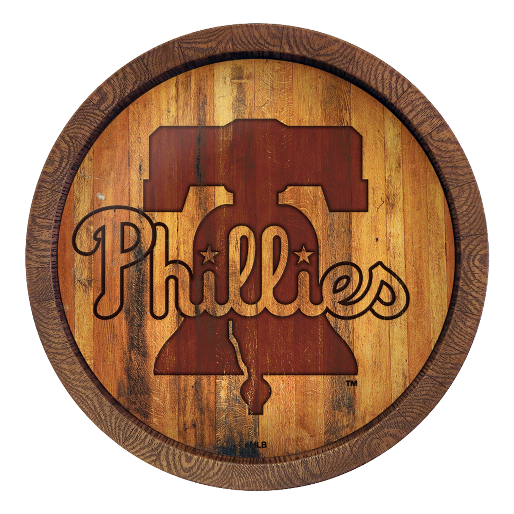 Philadelphia Phillies Branded "Faux" Barrel Top Sign  