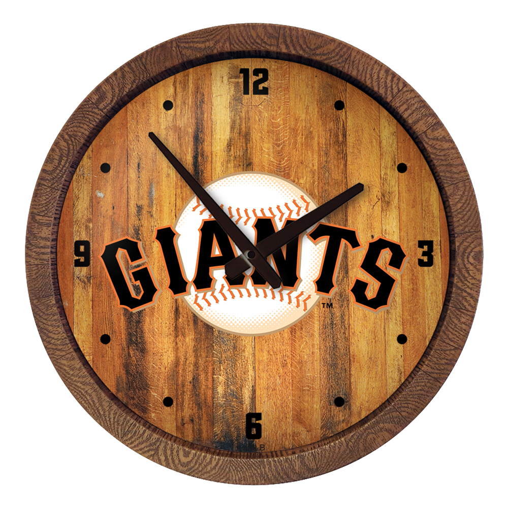 San Francisco Giants "Faux" Barrel Top Clock  