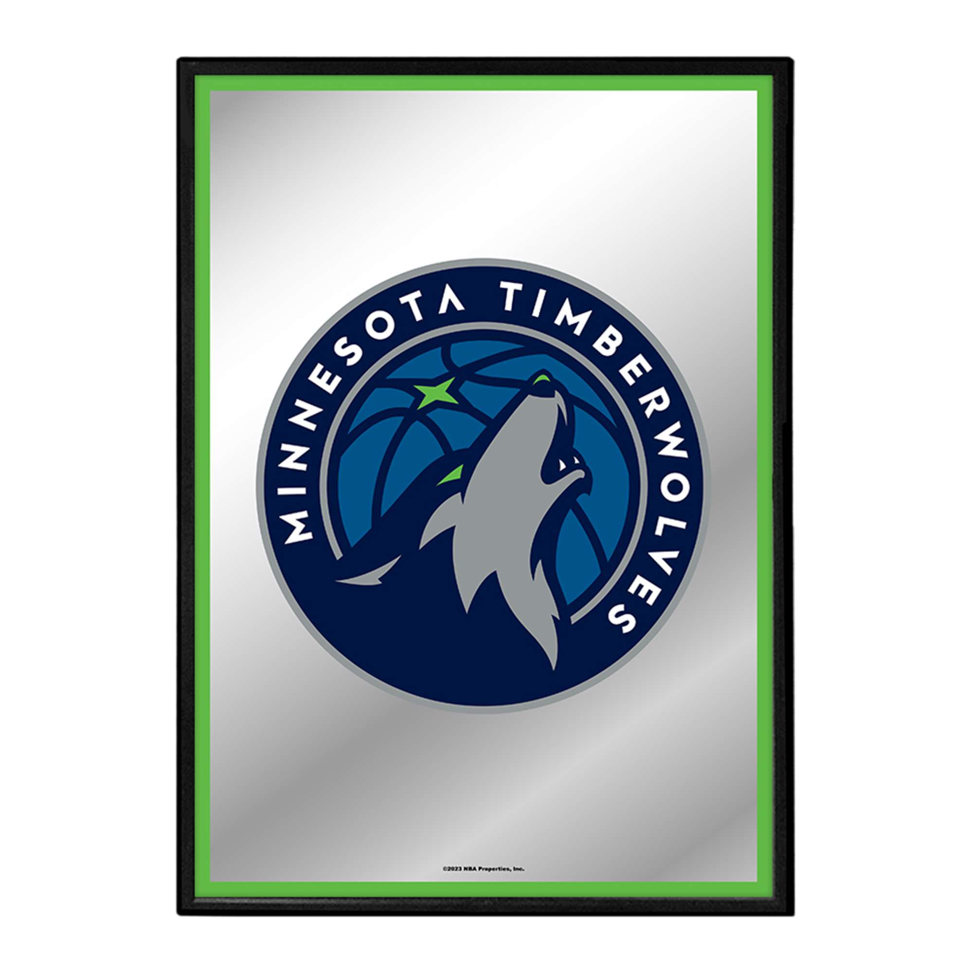 Minnesota Timberwolves: Framed Mirrored Wall Sign