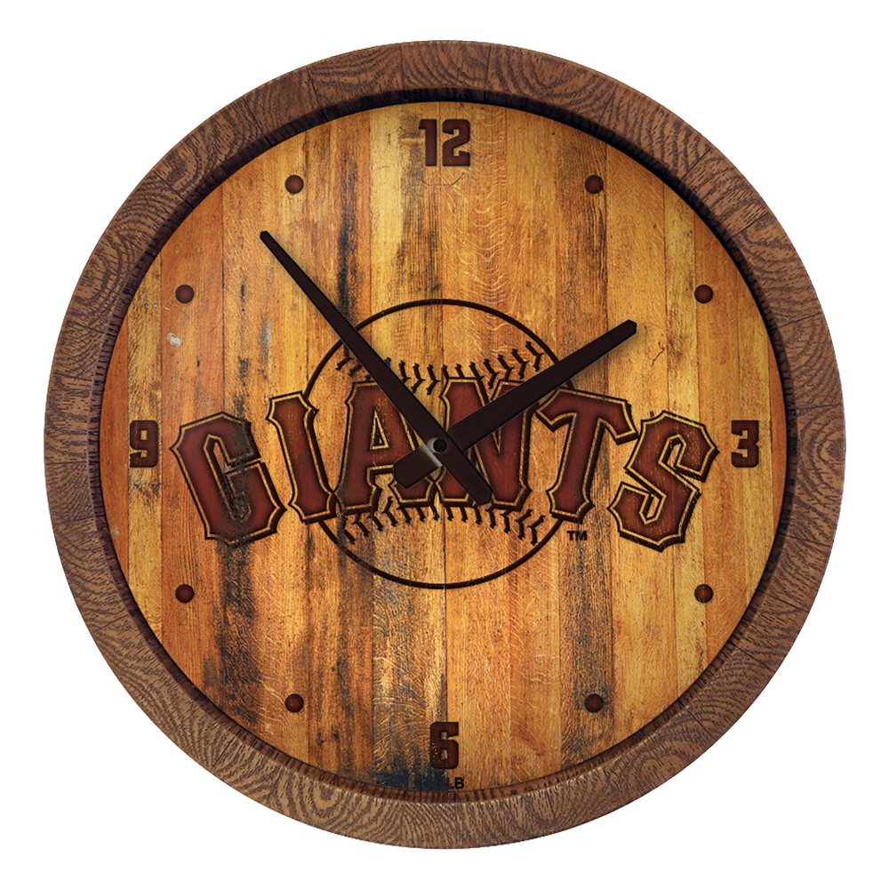 San Francisco Giants Branded "Faux" Barrel Top Clock  