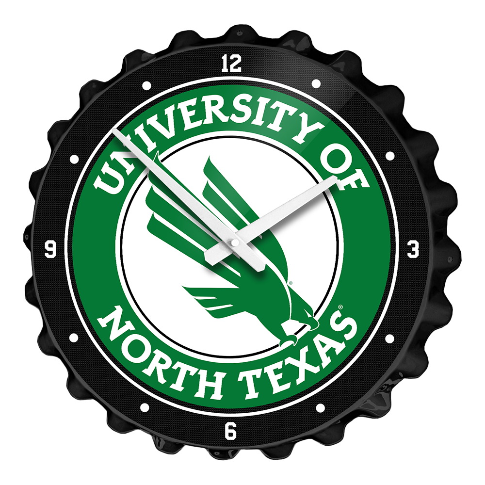North Texas Mean Green Bottle Cap Wall Clock