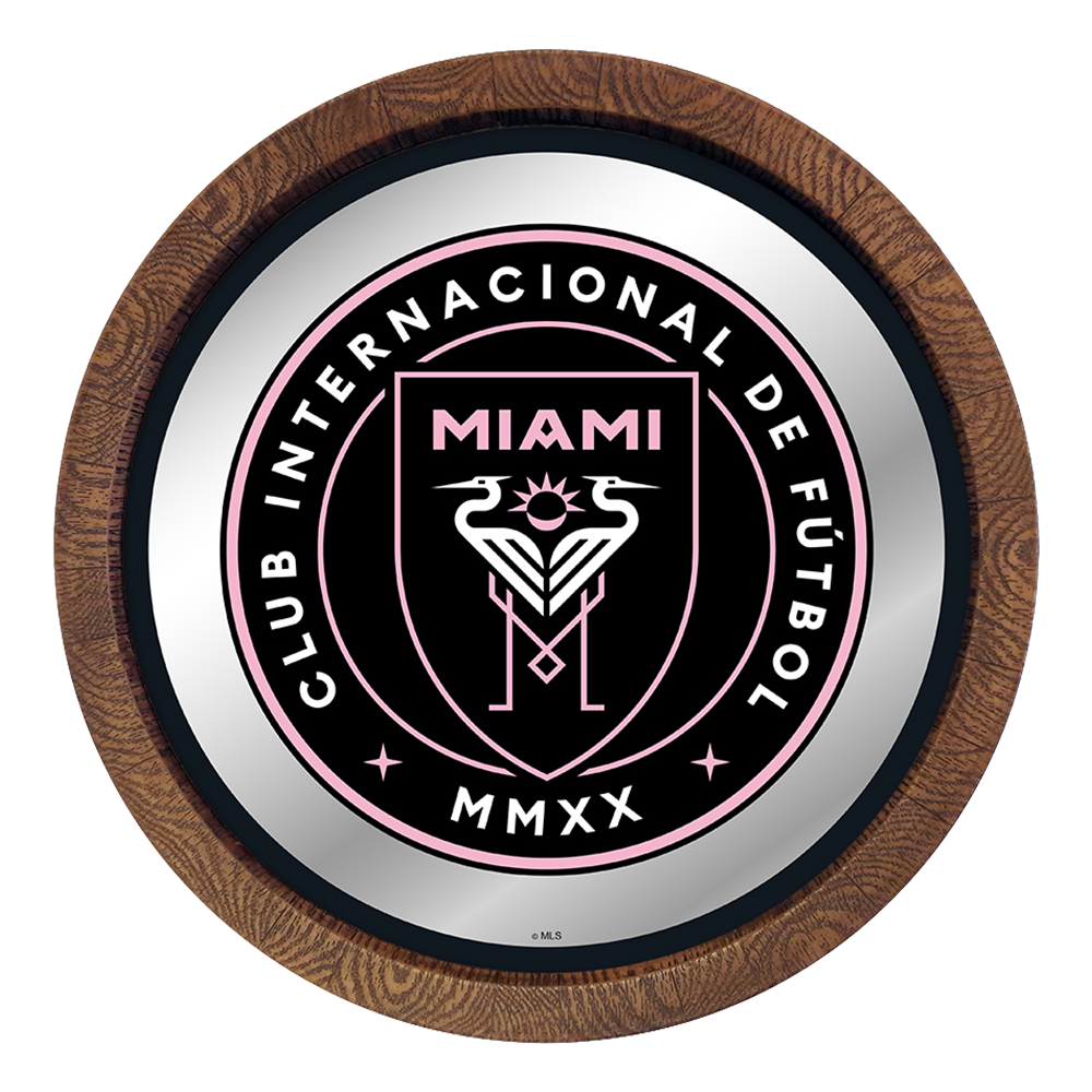 Inter Miami CF: Barrel Top Framed Mirror Mirrored Wall Sign