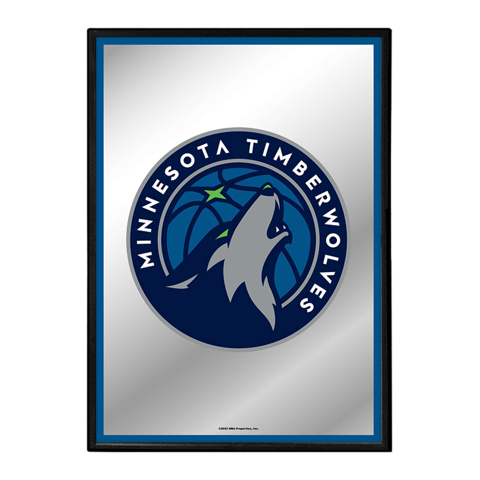 Minnesota Timberwolves: Framed Mirrored Wall Sign