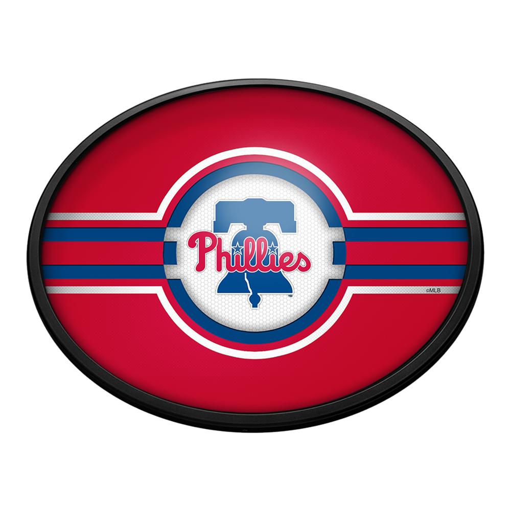 Philadelphia Phillies Oval Slimline Lighted Wall Sign  