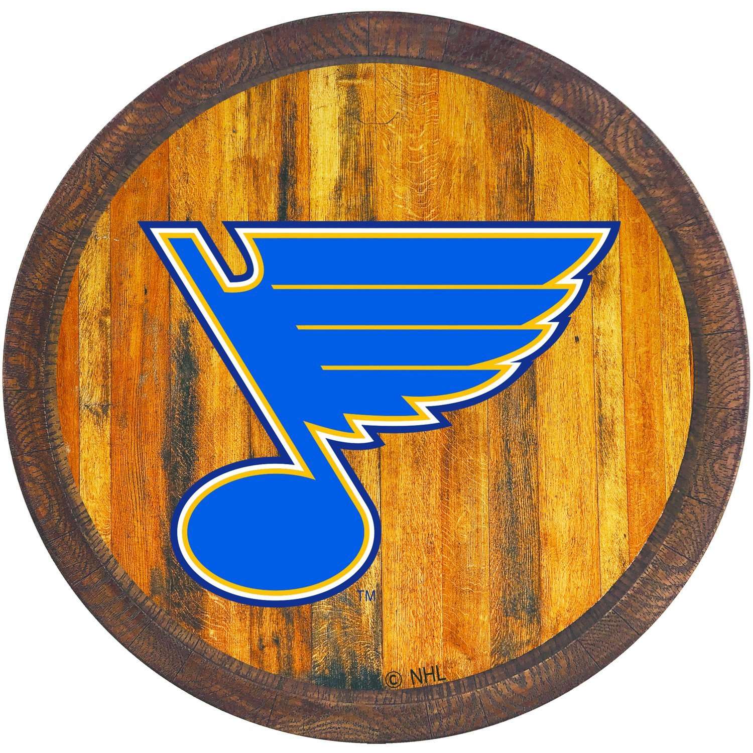 St. Louis Blues "Faux" Barrel Top Sign  