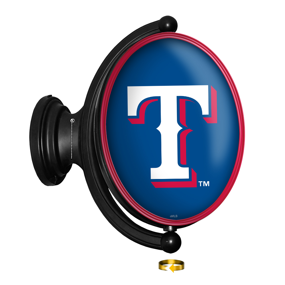 Texas Rangers: Original Oval Rotating Lighted Wall Sign