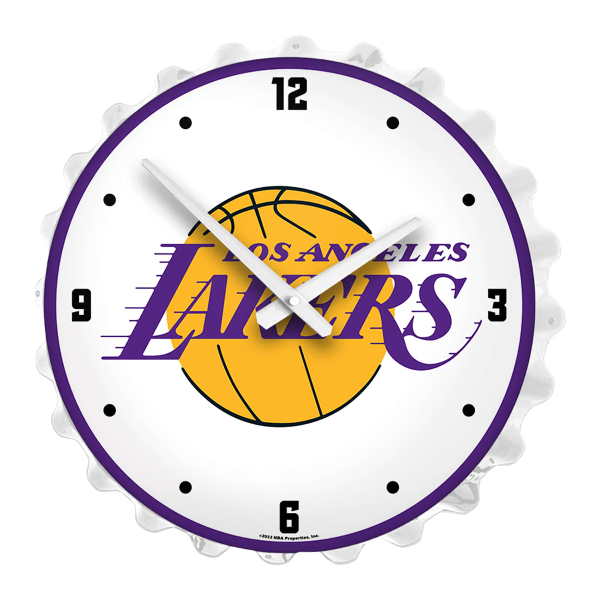 Los Angeles Lakers: Bottle Cap Lighted Wall Clock