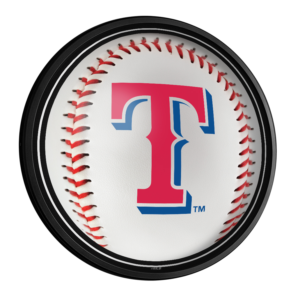 Texas Rangers: Baseball - Round Slimline Lighted Wall Sign