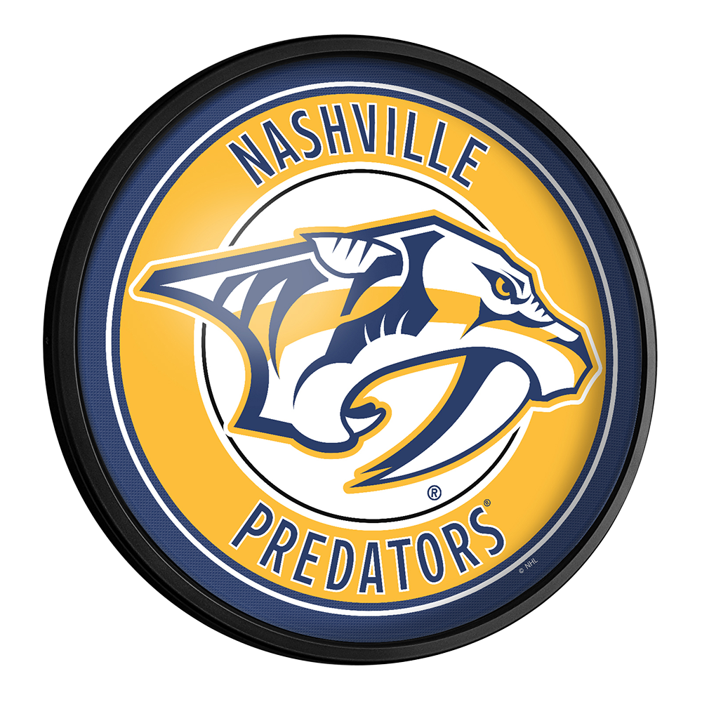 Nashville Predators Round Slimline Lighted Wall Sign  