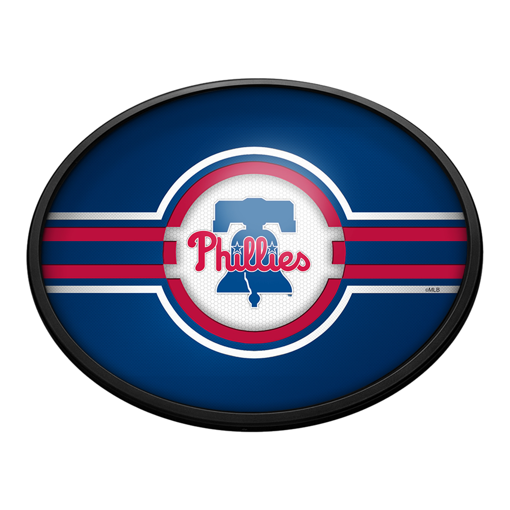 Philadelphia Phillies Oval Slimline Lighted Wall Sign  