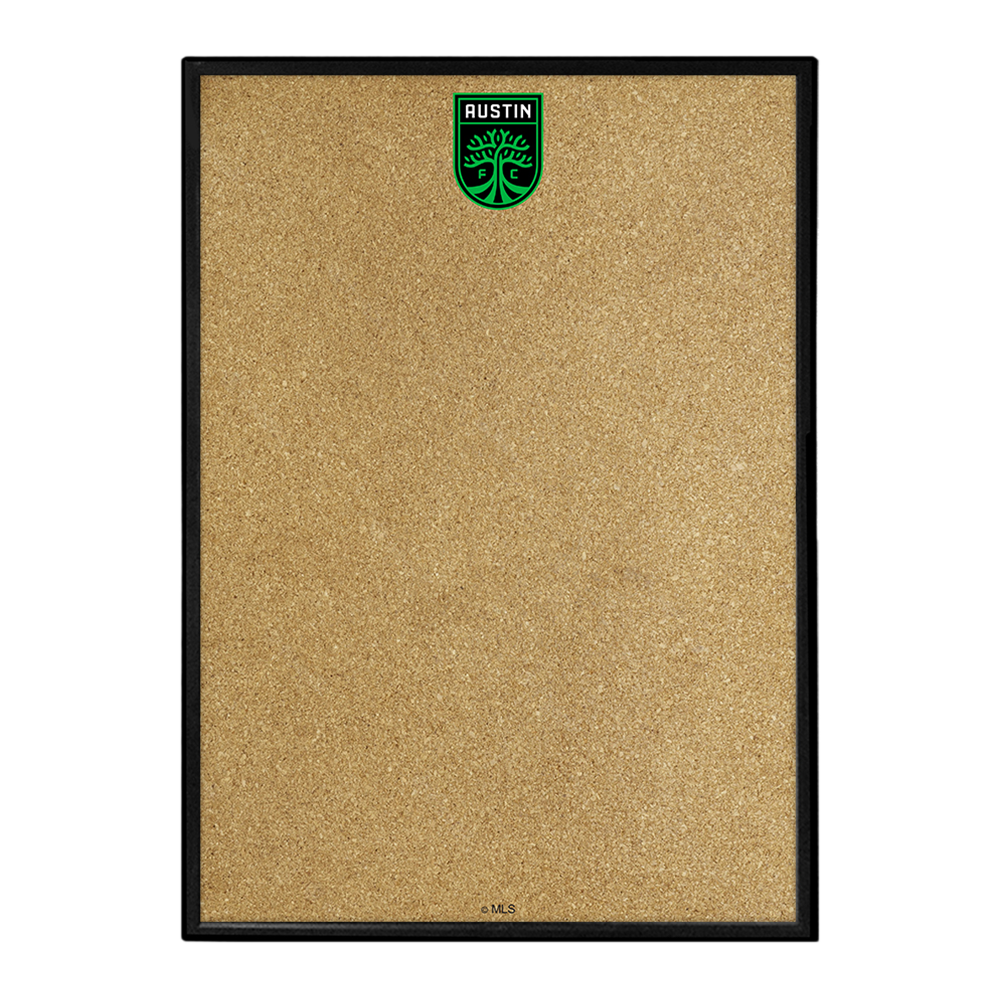 Austin F.C.: Framed Cork Board Wall Sign Button Pot