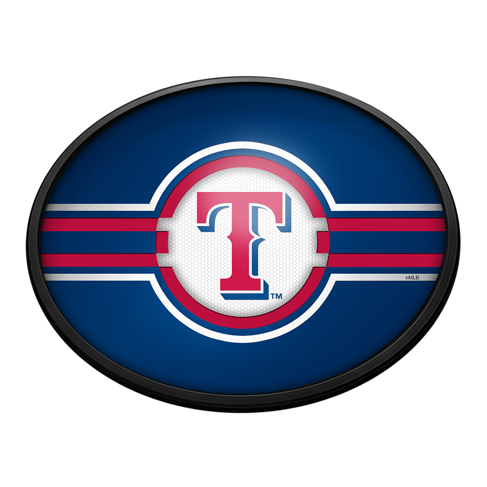 Texas Rangers: Oval Slimline Lighted Wall Sign