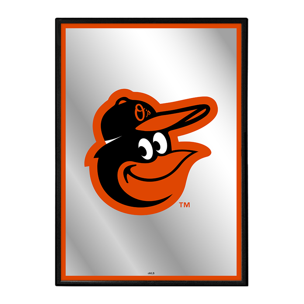 Baltimore Orioles Vertical Framed Mirrored Wall Sign  