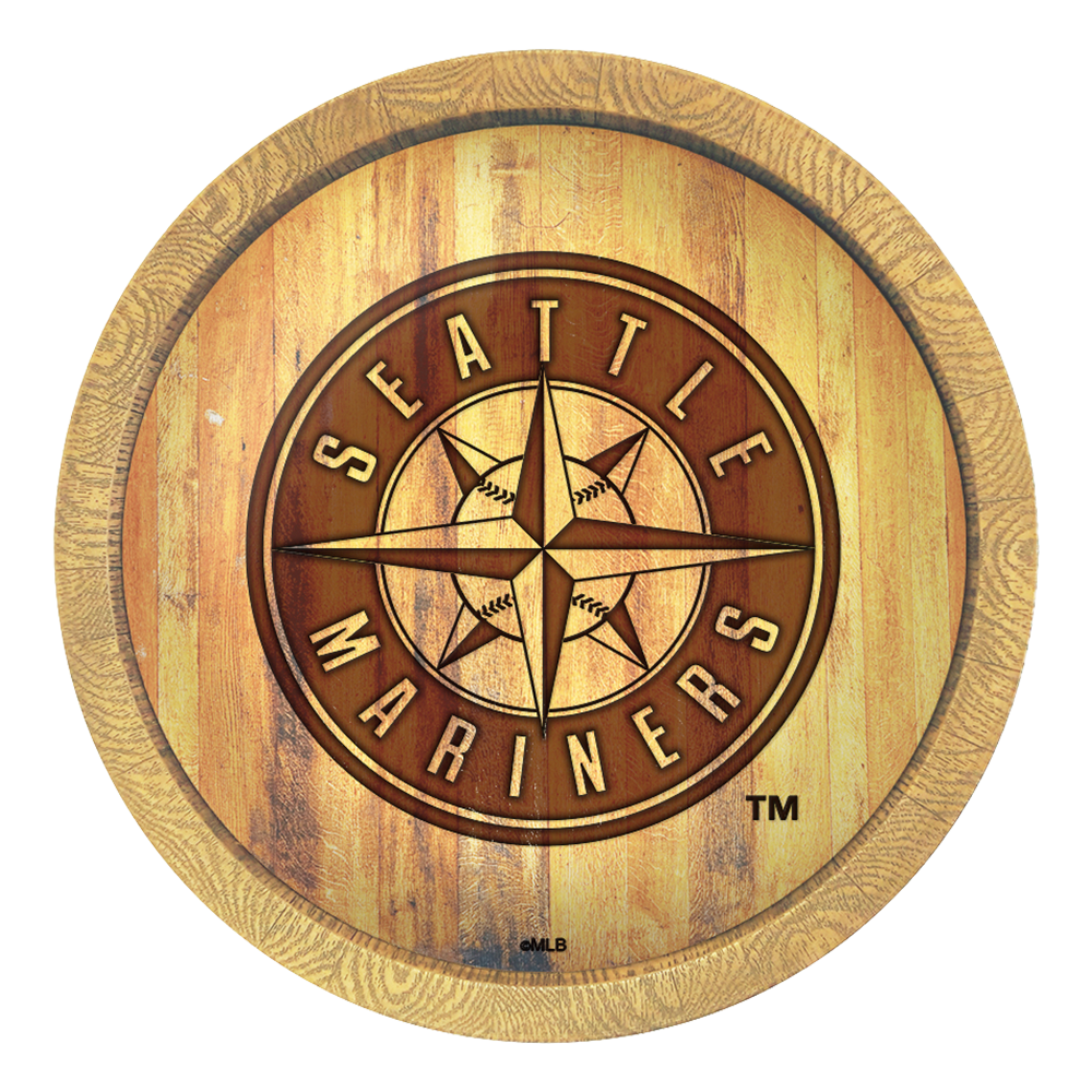 Seattle Mariners: Branded "Faux" Barrel Top Sign   
