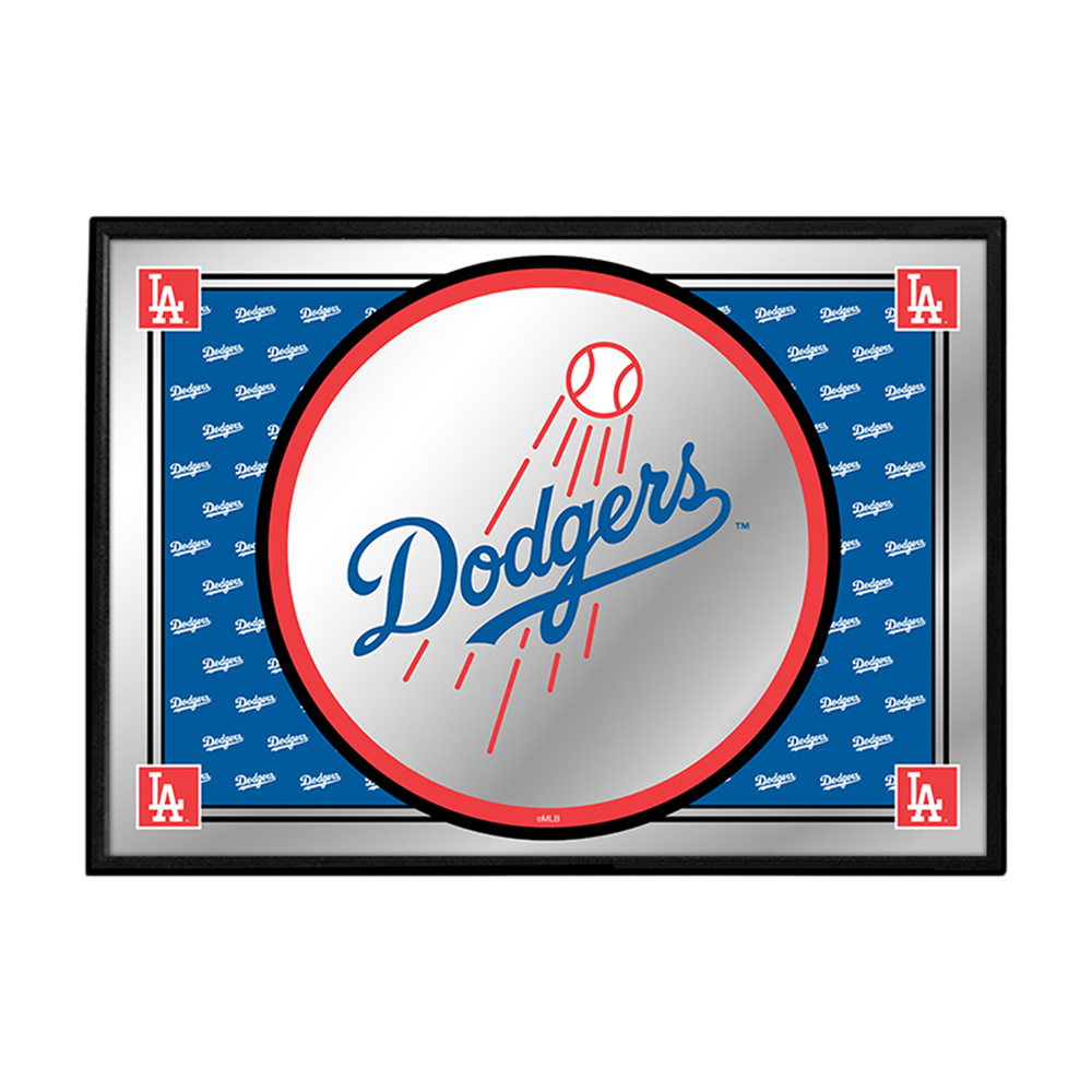 Los Angeles Dodgers Team Spirit - Framed Mirrored Wall Sign  