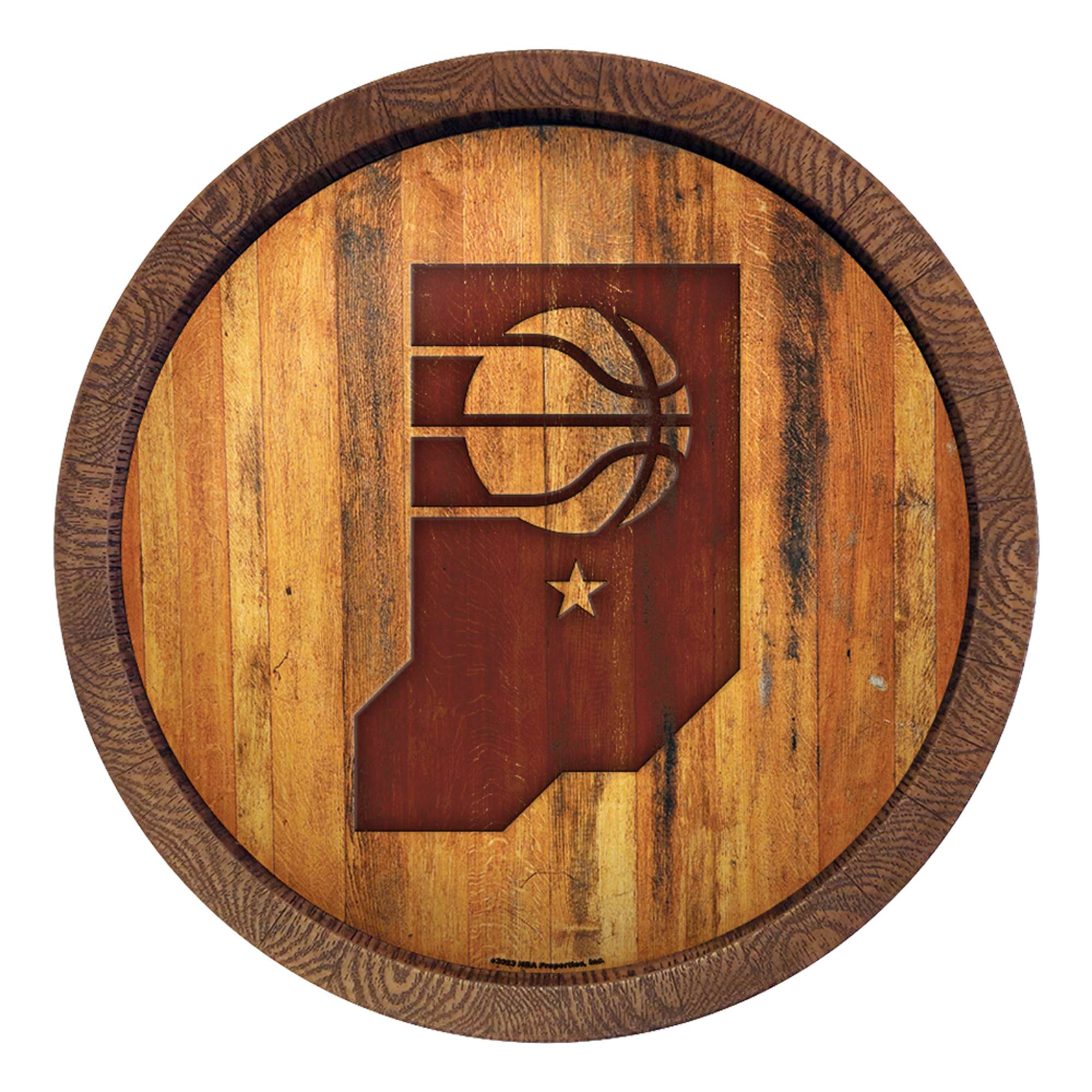 Indiana Pacers: Logo - "Faux" Barrel Top Sign    