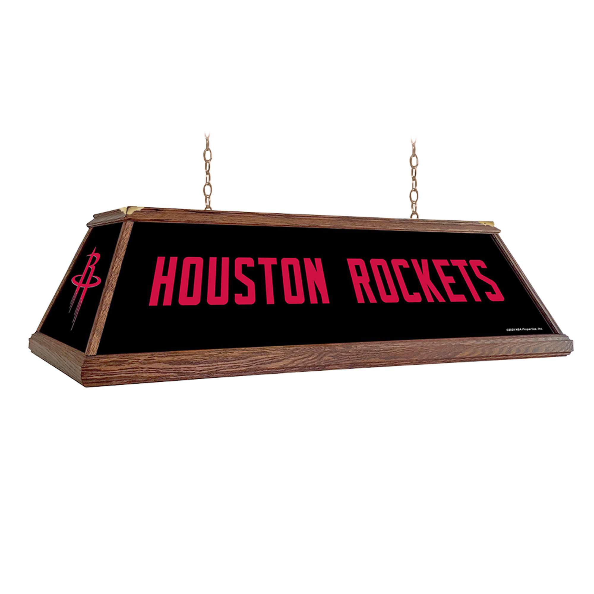 Houston Rockets: Premium Wood Pool Table Light