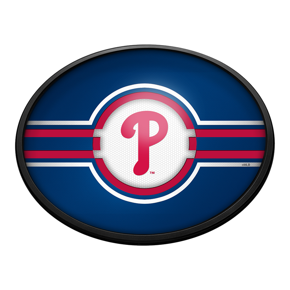 Philadelphia Phillies Logo - Oval Slimline Lighted Wall Sign  