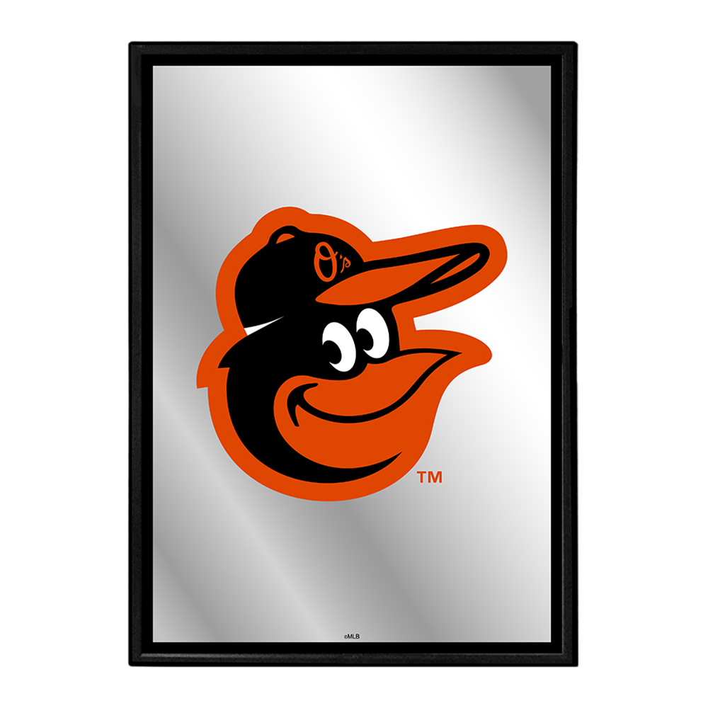 Baltimore Orioles Vertical Framed Mirrored Wall Sign  