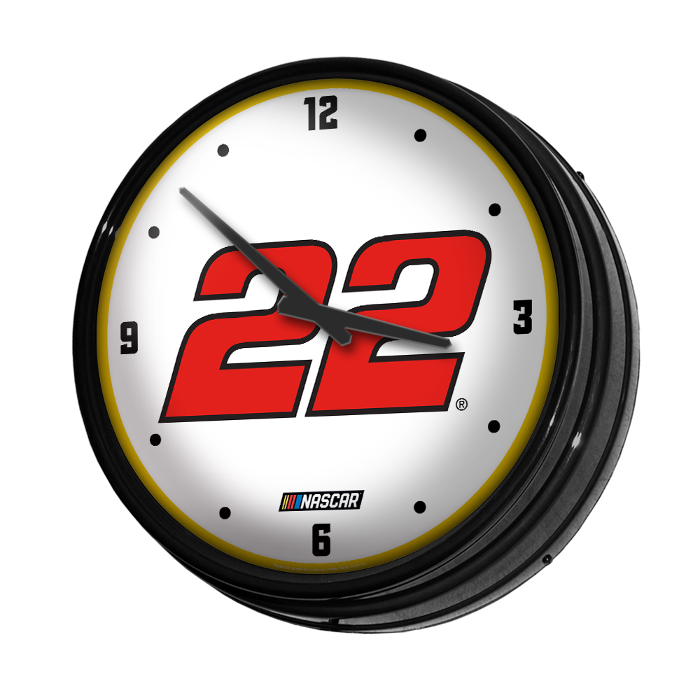 Joey Logano: Retro Lighted Wall Clock