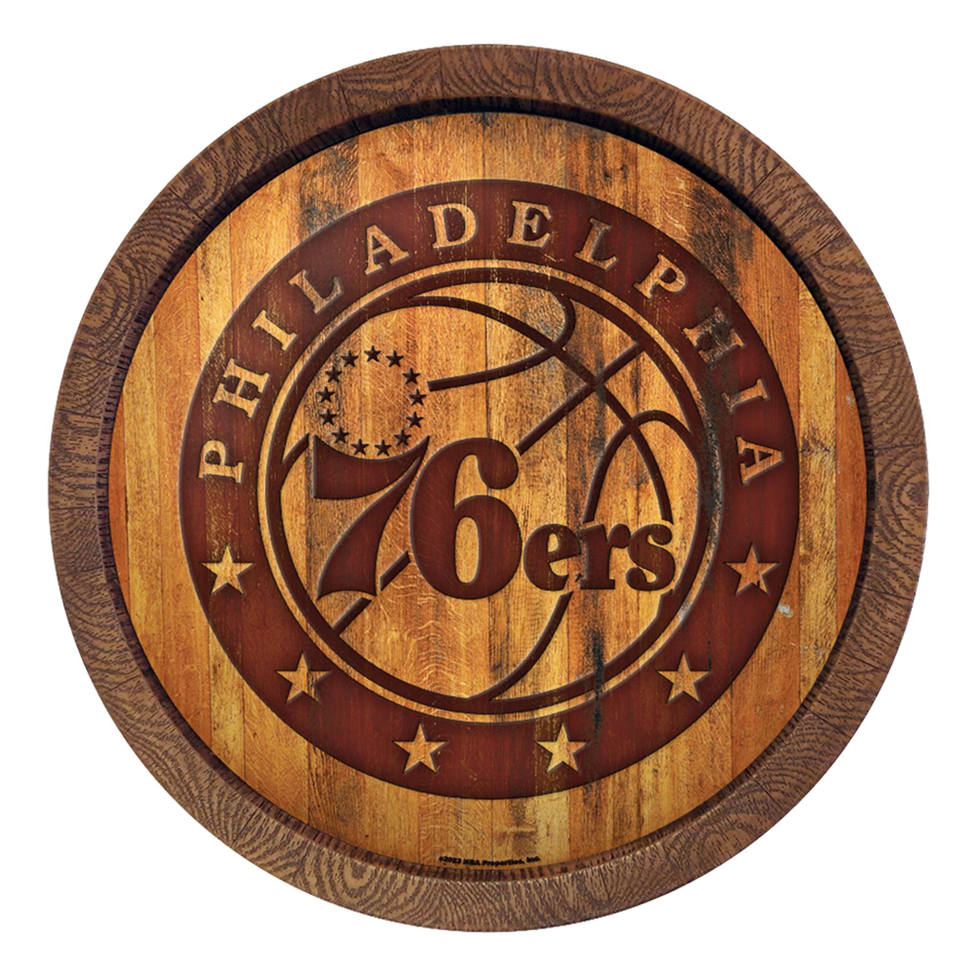 Philadelphia 76ers: Logo - "Faux" Barrel Top Sign    