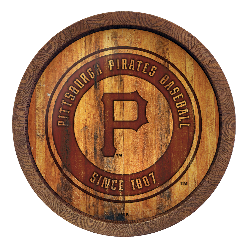 Pittsburgh Pirates Branded "Faux" Barrel Top Sign  