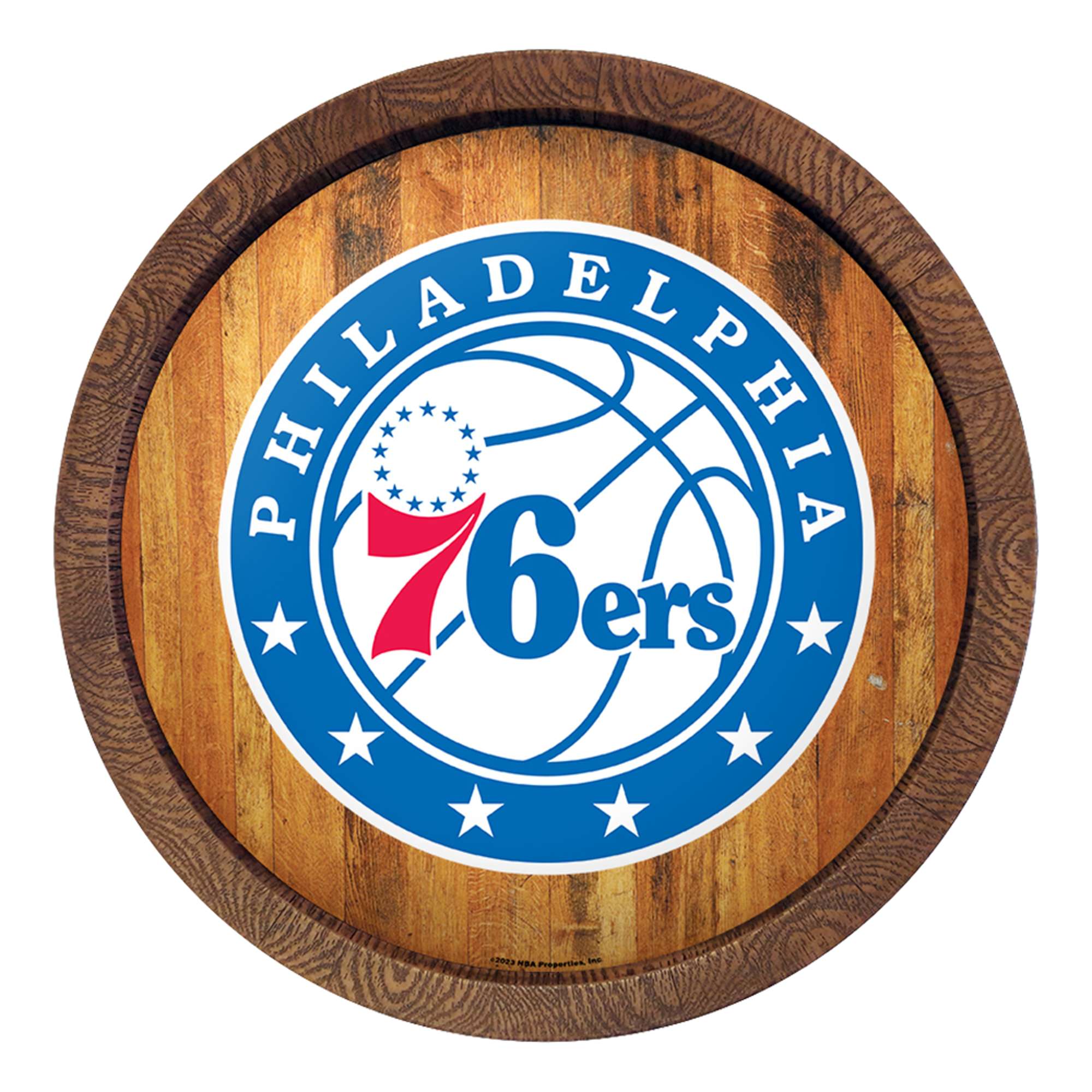 Philadelphia 76ers: Logo - "Faux" Barrel Top Sign    