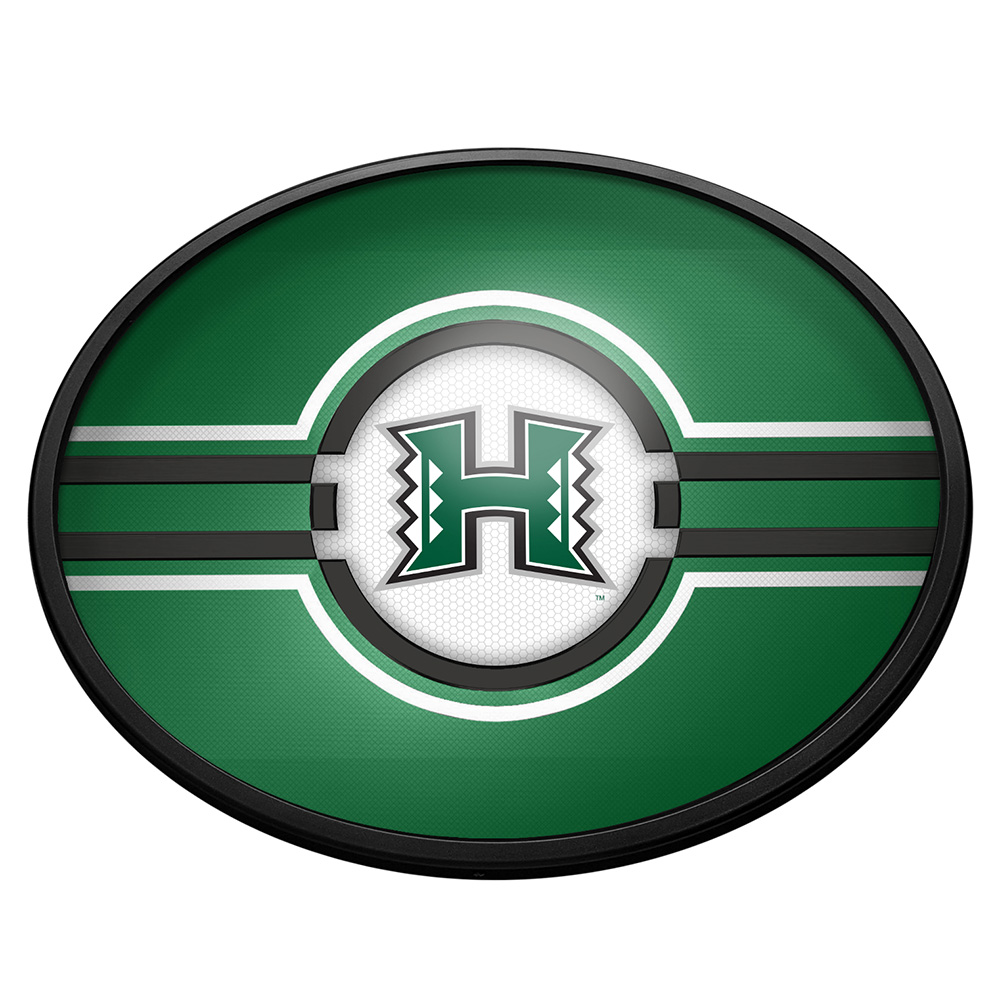 Hawaii Warriors Oval Slimline Lighted Wall Sign
