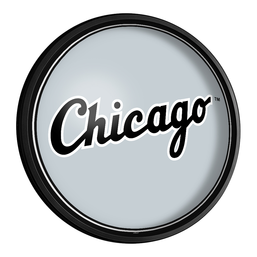 Chicago White Sox: Alternate Logo - Round Slimline Lighted Wall Sign