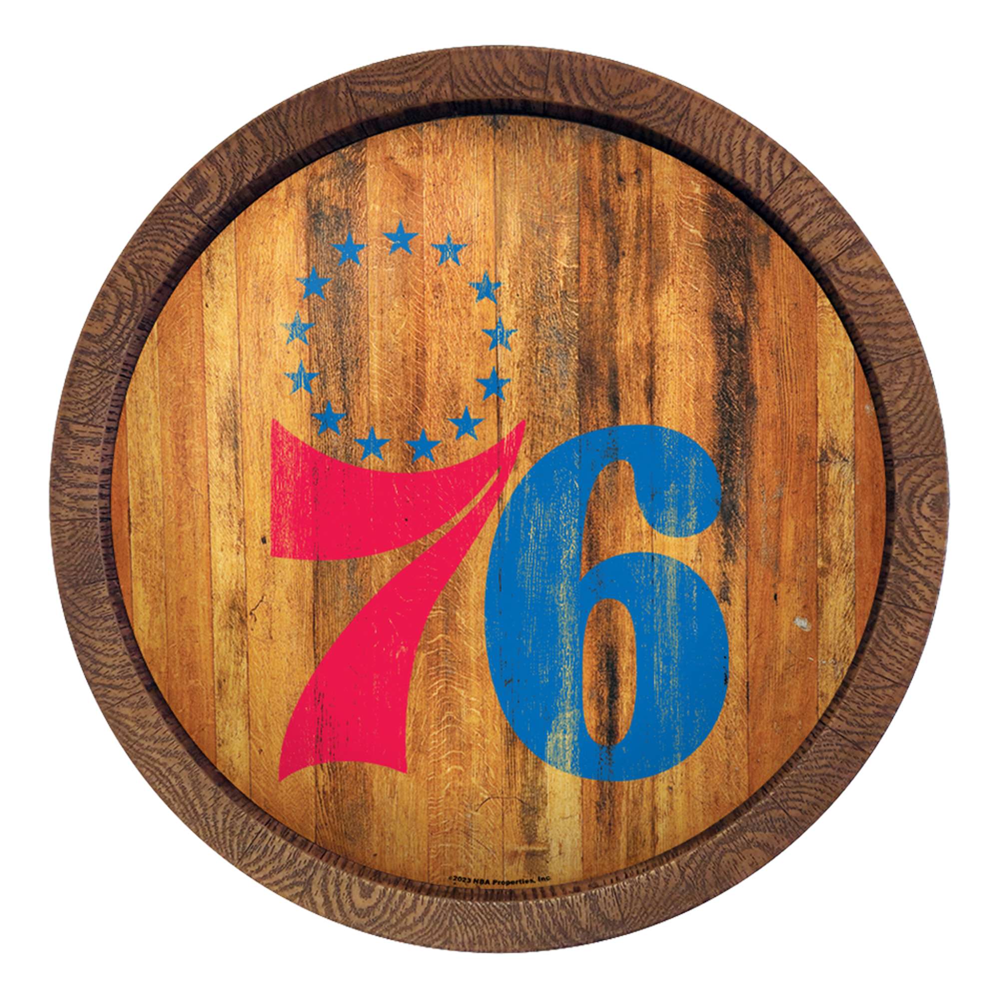 Philadelphia 76ers: "Faux" Barrel Top Sign    