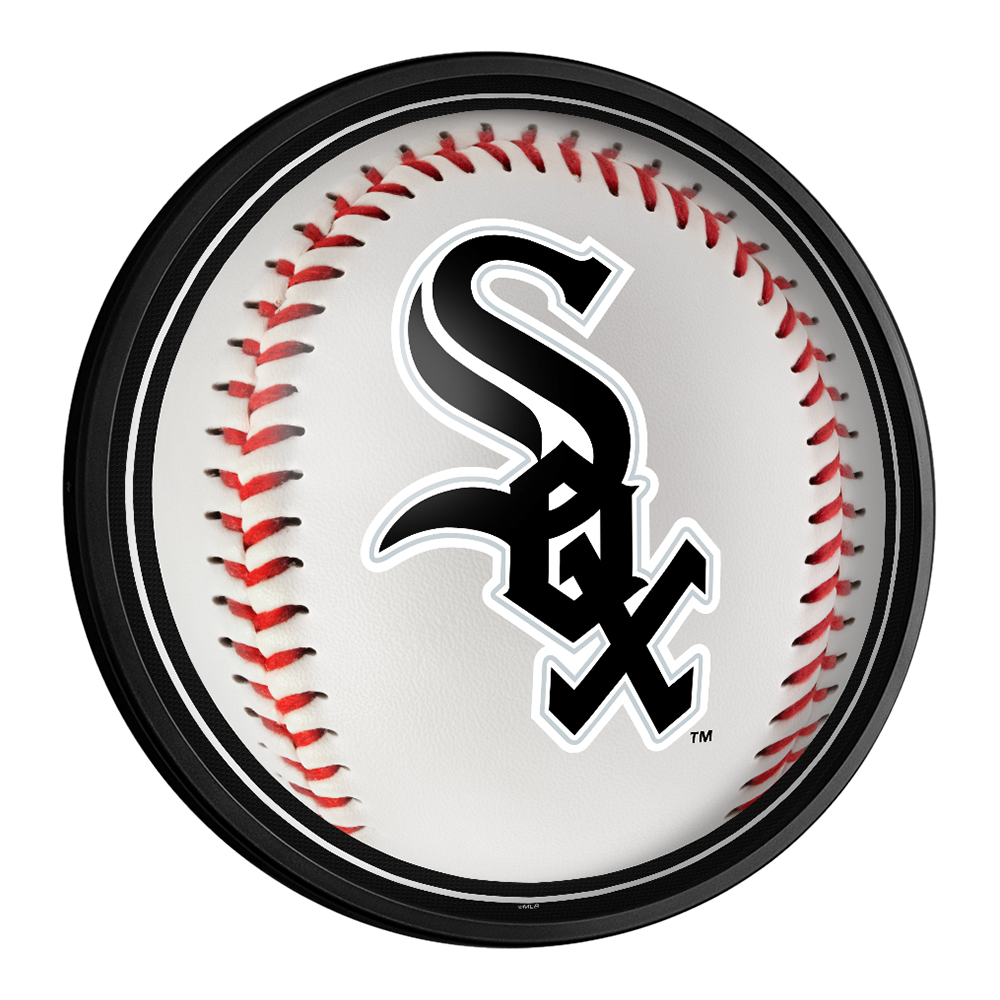 Chicago White Sox Baseball - Round Slimline Lighted Wall Sign  