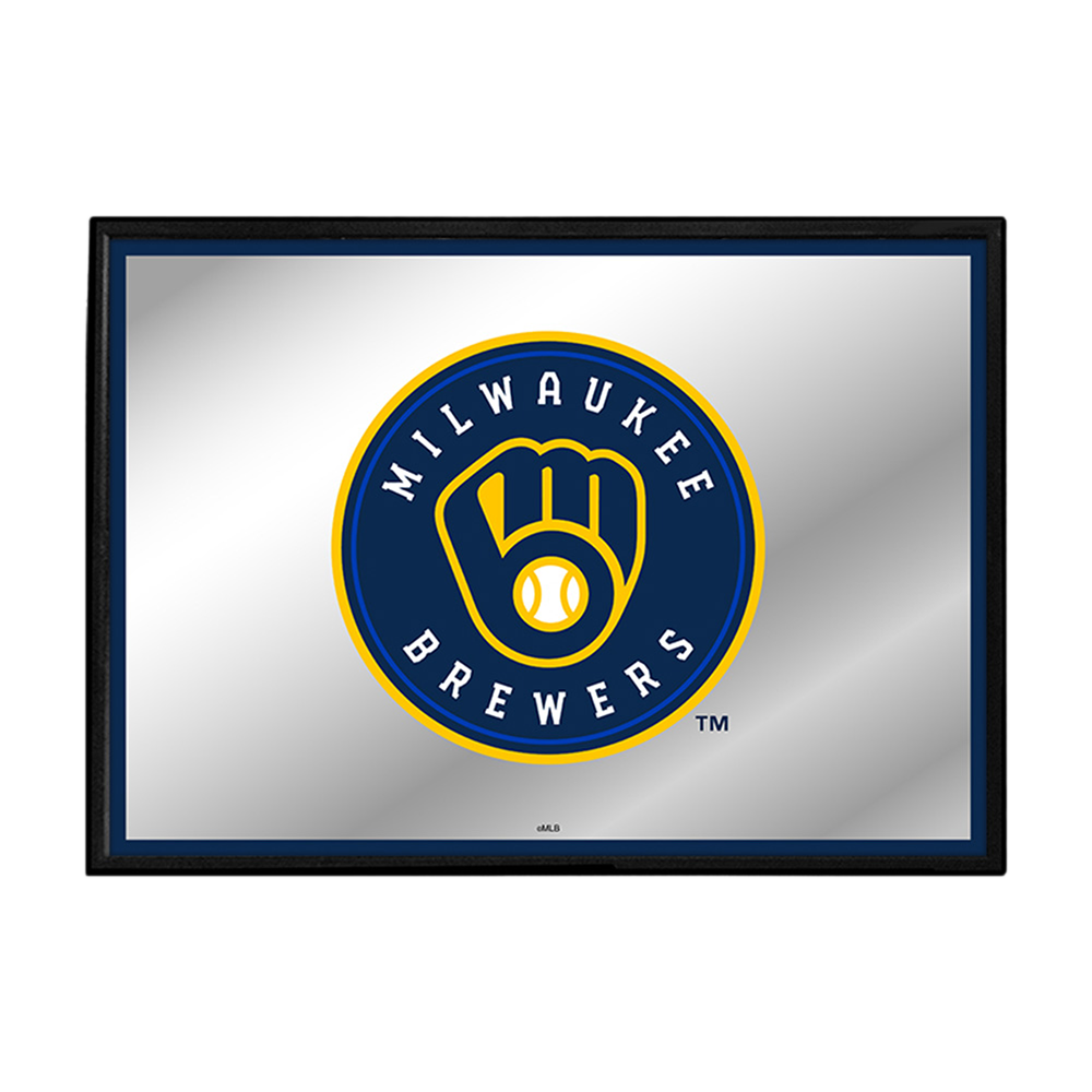 Milwaukee Brewers Framed Mirrored Wall Sign  