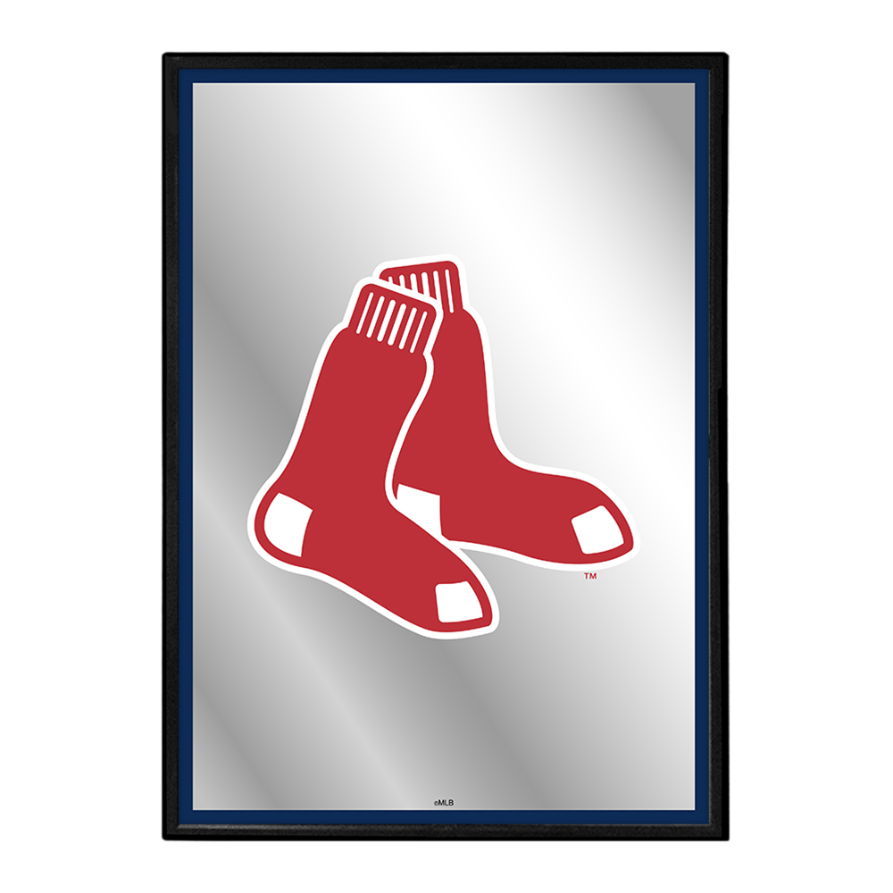 Boston Red Sox Vertical Framed Mirrored Wall Sign  
