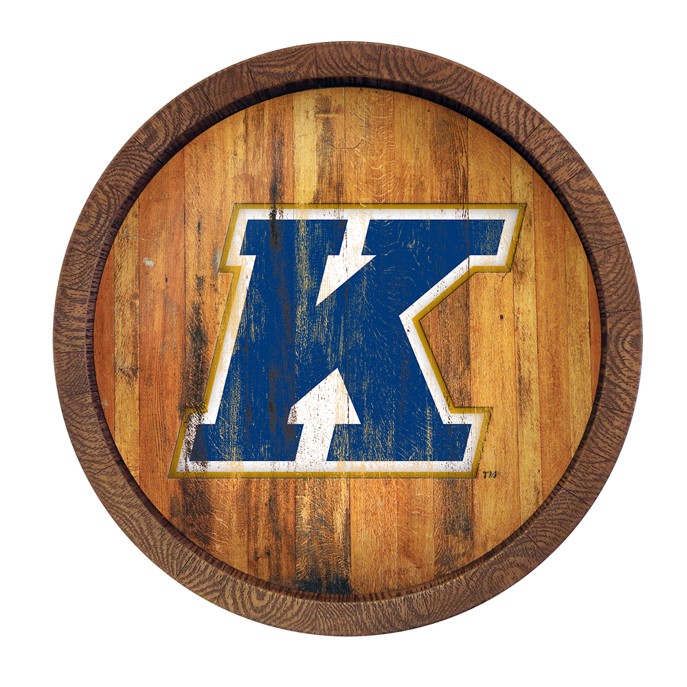 Kent State Golden Flashes Weathered "Faux" Barrel Top Sign  