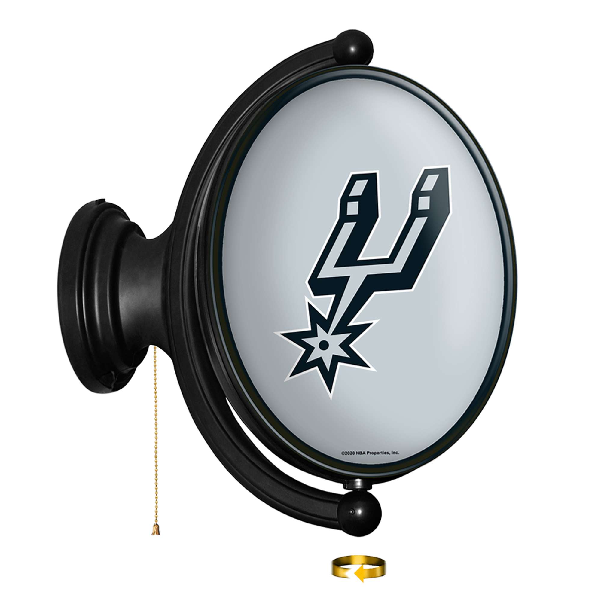 San Antonio Spurs: Original Oval Rotating Lighted Wall Sign