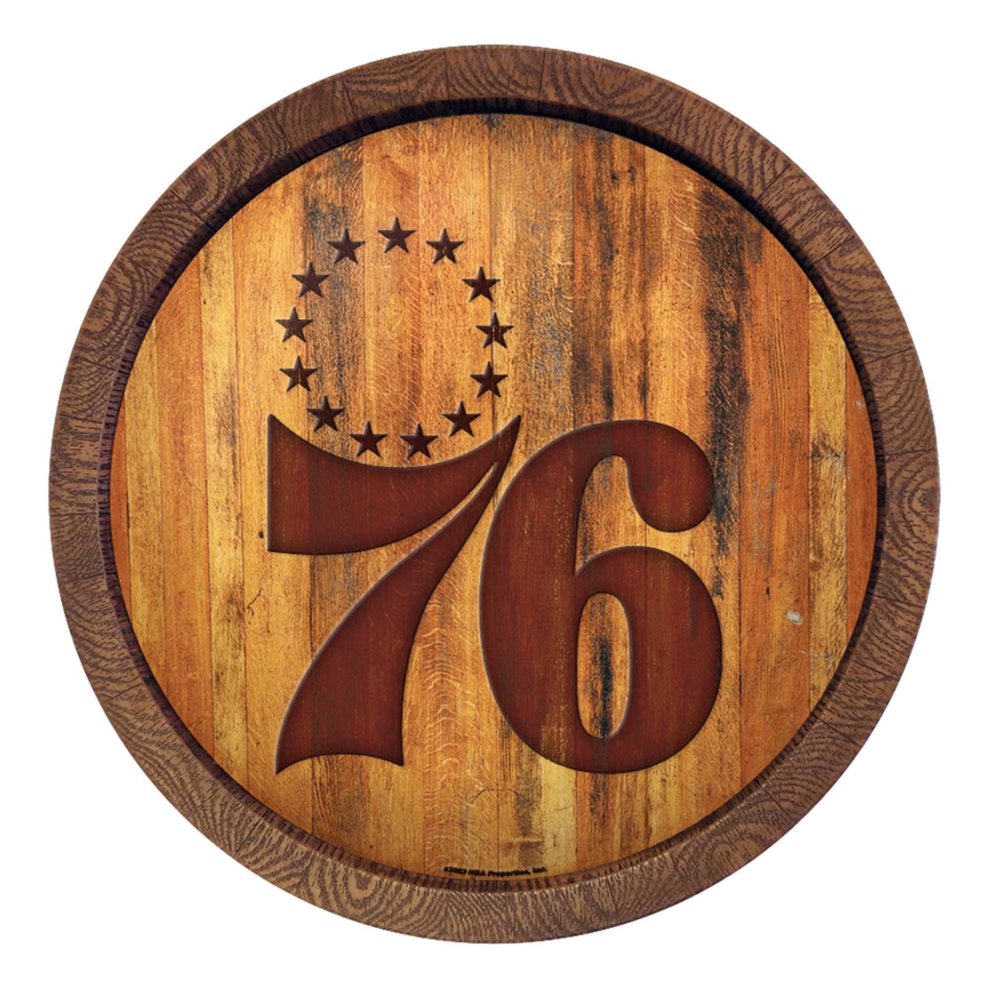 Philadelphia 76ers: "Faux" Barrel Top Sign    