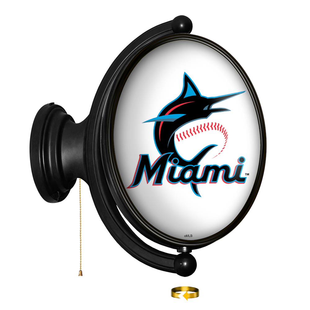 Miami Marlins Original Oval Rotating Lighted Wall Sign  