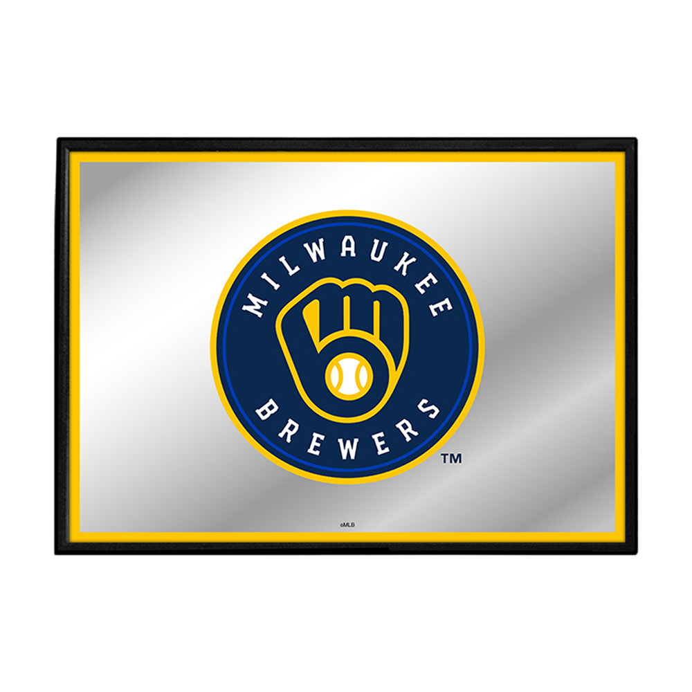 Milwaukee Brewers Framed Mirrored Wall Sign  