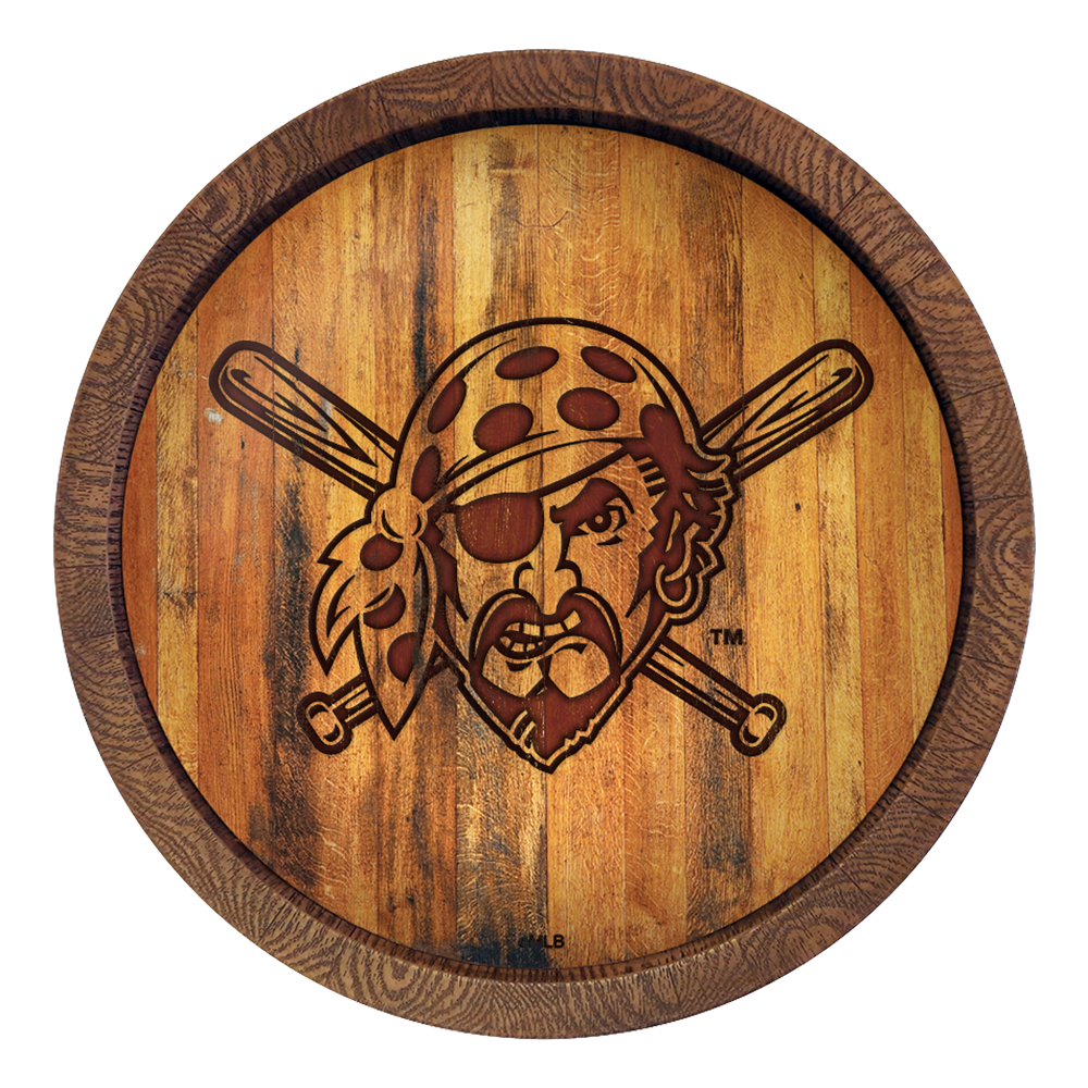 Pittsburgh Pirates Pirate - Branded "Faux" Barrel Top Sign  