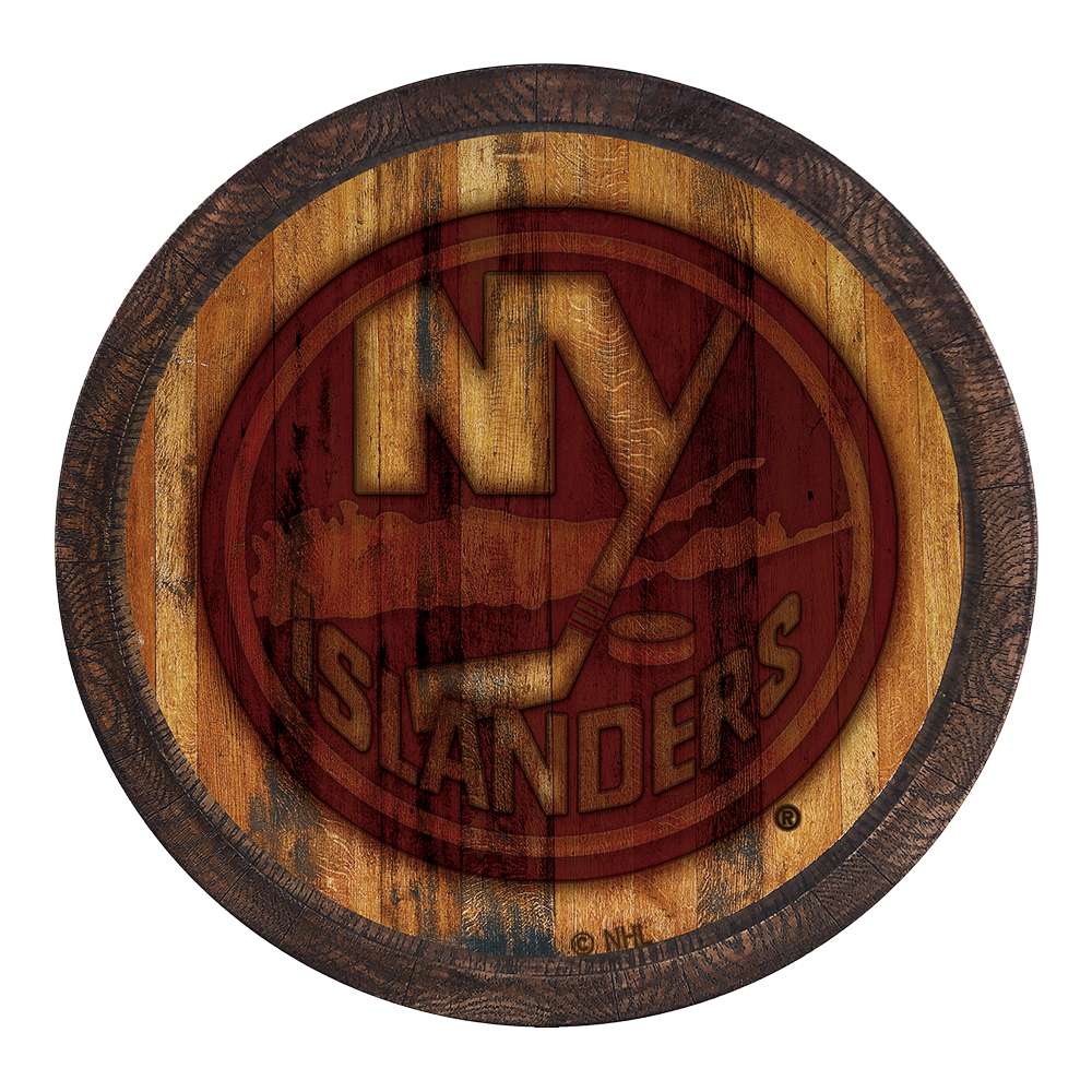 New York Islanders Branded "Faux" Barrel Top Sign  