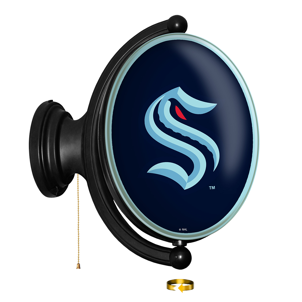 Seattle Kraken Original Oval Rotating Lighted Wall Sign